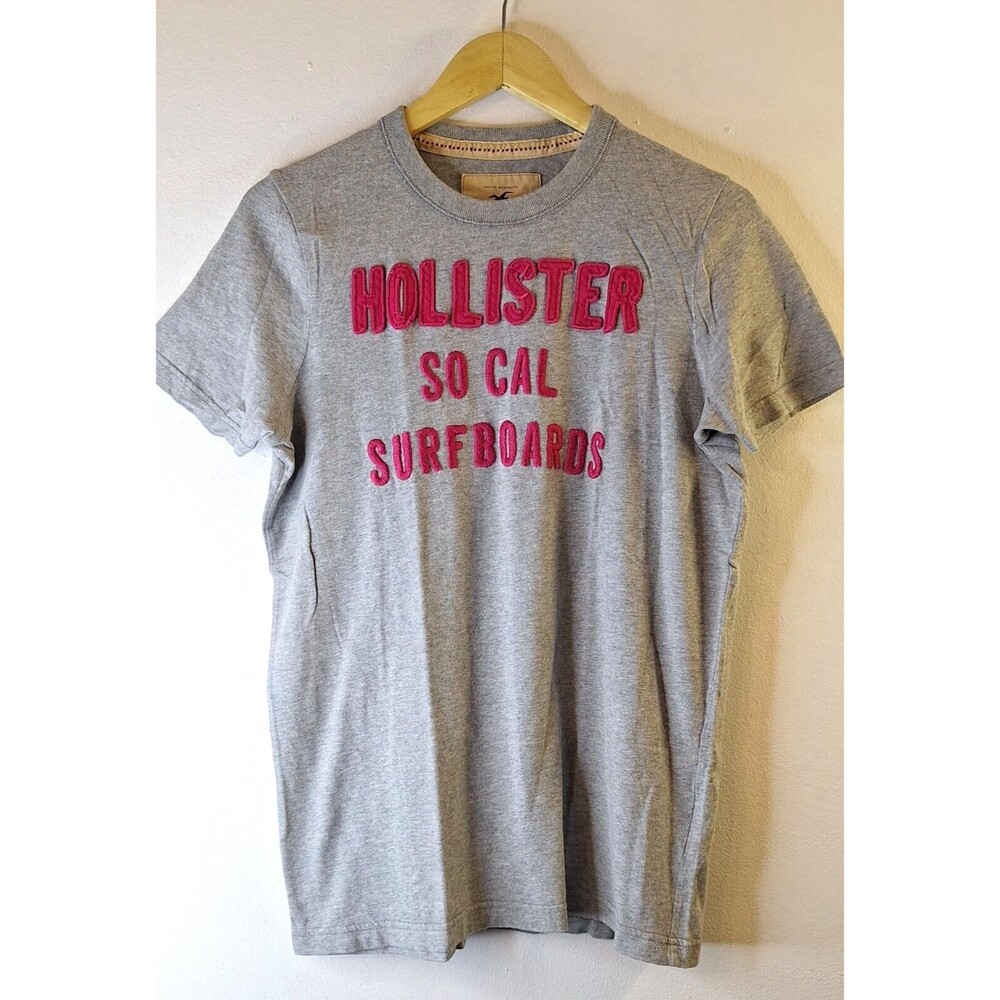 Y2K HOLLISTER Surfer T Shirt Women's M Crew neck Embroidered Cotton Skater Grung